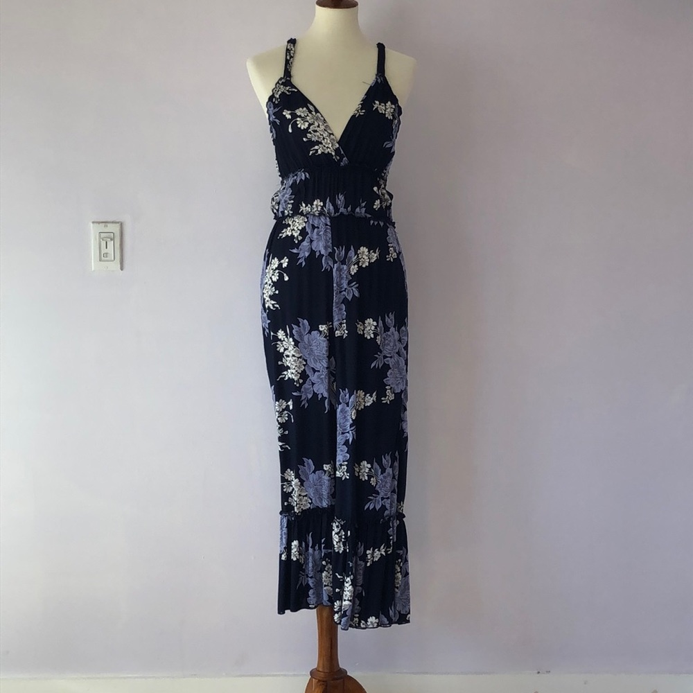 Lucy Love Navy Midi Jumpsuit